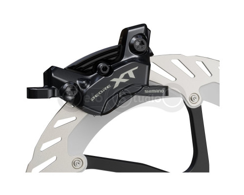 Калипер гидравлического тормоза Shimano BR-M8220 Deore XT, монтаж РМ160мм, колодка P03A-RF полимер