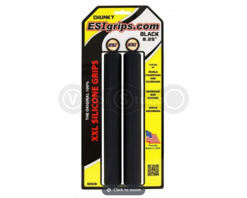 Грипси ESI XXL 8.25 дюймів; Chunky Black (чорні)