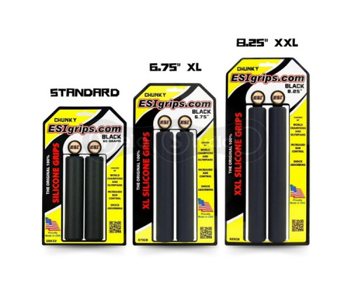 Грипси ESI XXL 8.25 дюйми; Extra Chunky (чорні)