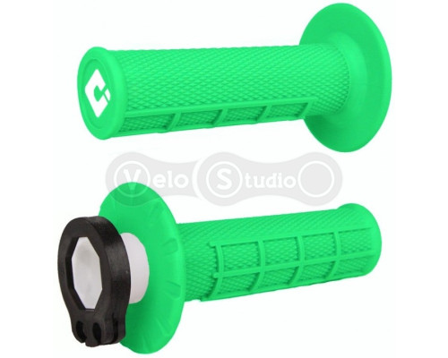 Мото грипсы ODI HALF-WAFFLE MX V2 Lock-On Flo-Green