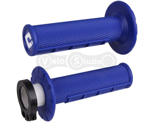 Мото грипсы ODI HALF-WAFFLE MX V2 Lock-On BLue