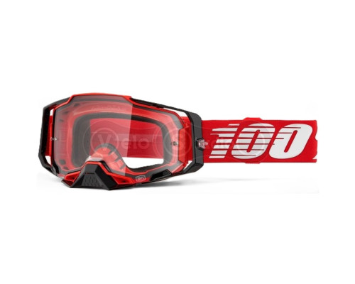 Маска 100% ARMEGA Goggle [Red], Clear Lens