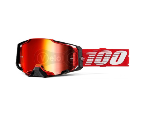 Маска 100% ARMEGA Goggle [Red], Mirror Red Lens