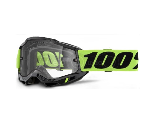 Маска 100% ACCURI 2 ENDURO MTB Goggle [Neon Yellow], Dual Clear Lens