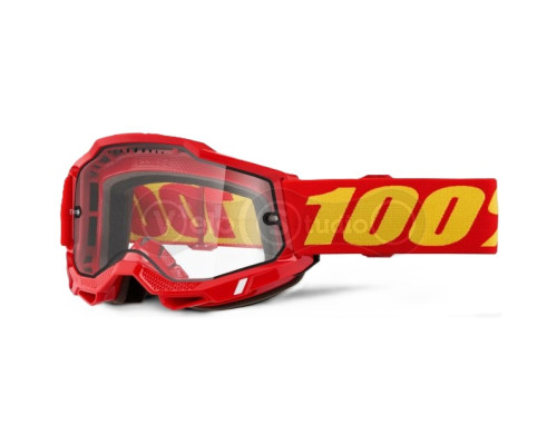 Маска 100% ACCURI 2 ENDURO MTB Goggle [Red], Dual Clear Lens