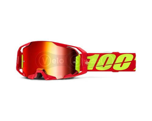 Маска 100% ARMATIC Goggle [Red], Mirror Red Lens