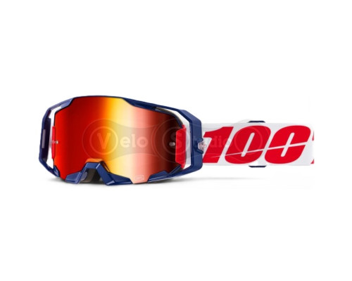 Маска 100% ARMATIC Goggle [Mach Z], Mirror Red Lens