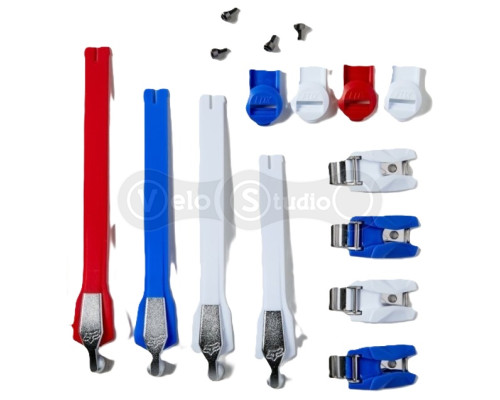 Застібки до мотоботів FOX INSTINCT STRAP/BUCKLE/PASS KIT [Blue], No Size