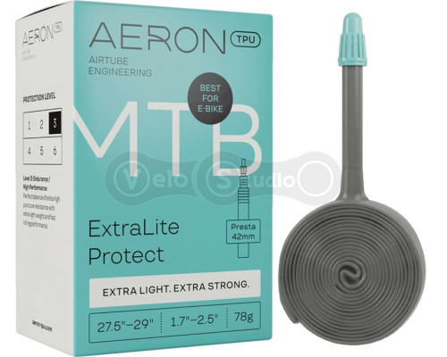 Камера AERON TPU MTB ExtraLite Protect 27,5-29x1,7-2,5 Presta 42, 78г