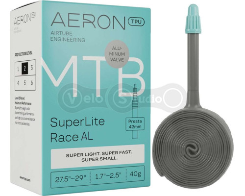 Камера AERON TPU MTB SuperLite Race AL 27,5-29x1,7-2,5 Presta 42 40г