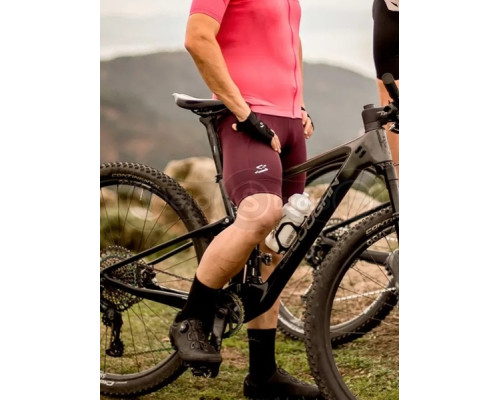Велотрусы Spiuk Anatomic на лямках мужские бордо M