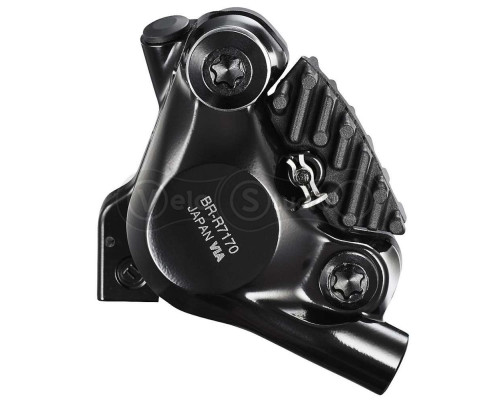 Каліпер гідравлічного гальма Shimano BR-R7170-F, 105, FLAT MOUNT передній адаптер 140/160мм, колодка L05A RESIN PAD(W/FIN)