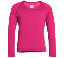 Термофутболка с длинным рукавом ICEBREAKER JN BF 200 Oasis Crewe Junior rasberry/shocking 14