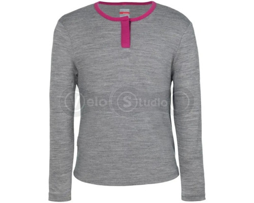 Термофутболка із довгим рукавом ICEBREAKER JN BF 260 Amity LS Crewe GIRL metro/magenta 08