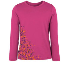 Дитяча термофутболка із довгим рукавом ICEBREAKER Kids LS Crew Garden magenta/lotus 10