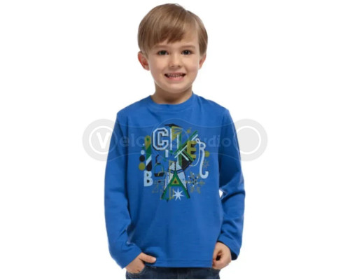 Детская термофутболка с длинным рукавом ICEBREAKER Kids LS Wilderness cadet/chatreuse 04