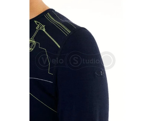 Термофутболка із довгим рукавом ICEBREAKER 200 Oasis LS Crew Skyway BLACK XS