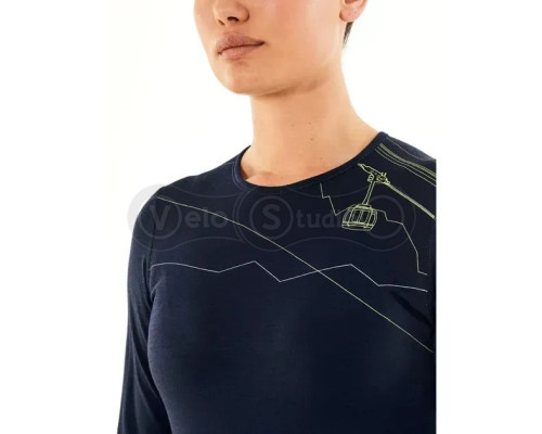 Термофутболка із довгим рукавом ICEBREAKER 200 Oasis LS Crew Skyway BLACK XS