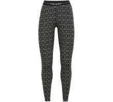 Термоштани ICEBREAKER 250 Vertex Leggings Alpine Geo WOMEN BLACK/SNOW/J M