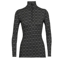 Термофутболка с длинным рукавом ICEBREAKER 250 Vertex LS Half Zip Alpine Geo WOMEN BLACK/SNOW/J S