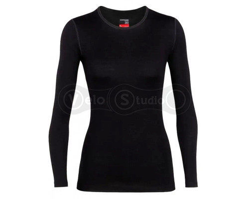 Термофутболка із довгим рукавом ICEBREAKER 260 Tech LS Crewe WMN Black S