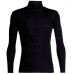 Термофутболка з довгим рукавом ICEBREAKER 175 Everyday LS Half Zip MEN BLACK L