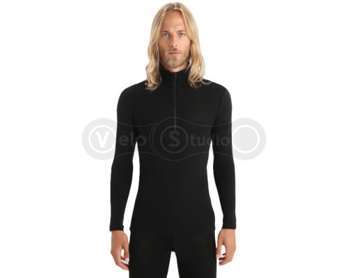 Термофутболка з довгим рукавом ICEBREAKER 175 Everyday LS Half Zip MEN BLACK L