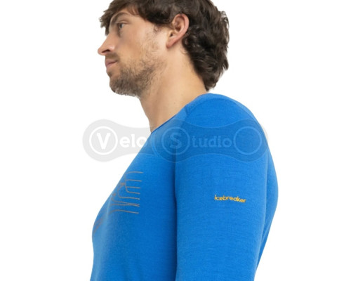 Термофутболка с длинным рукавом ICEBREAKER 200 Oasis LS Crewe Ski MEN LAZURITE M