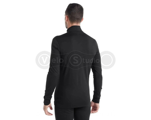Термофутболка с длинным рукавом ICEBREAKER 200 Oasis LS Half Zip MEN BLACK L