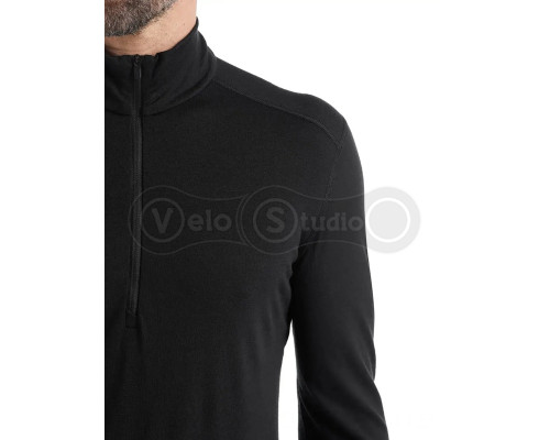 Термофутболка с длинным рукавом ICEBREAKER 200 Oasis LS Half Zip MEN BLACK XL