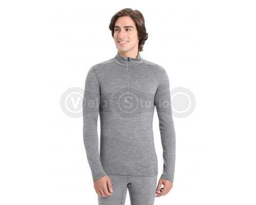 Термофутболка с длинным рукавом ICEBREAKER 200 Oasis LS Half Zip MEN GRITSTONE-013 S