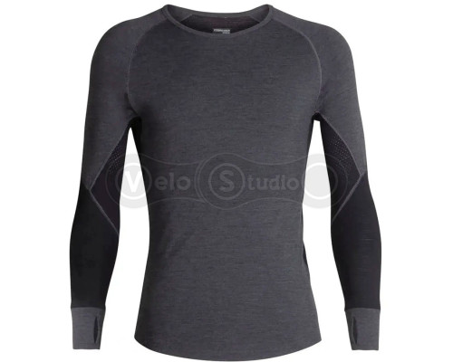 Термофутболка з довгим рукавом ICEBREAKER 260 Zone LS Crewe MEN JET HTHR/BLACK M