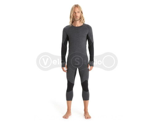 Термофутболка з довгим рукавом ICEBREAKER 260 Zone LS Crewe MEN JET HTHR/BLACK M