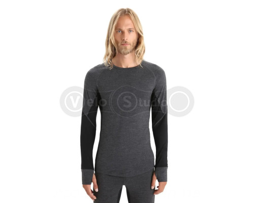Термофутболка з довгим рукавом ICEBREAKER 260 Zone LS Crewe MEN JET HTHR/BLACK M