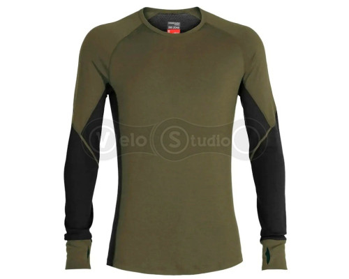 Термофутболка с длинным рукавом ICEBREAKER 260 Zone LS Crewe MEN LODEN/BLACK M