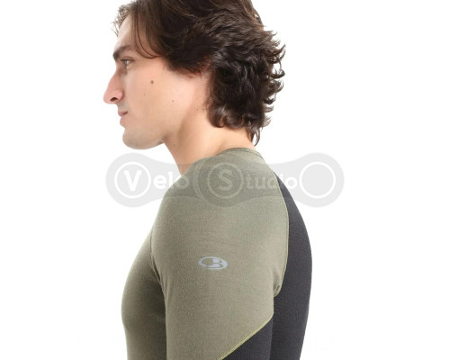 Термофутболка с длинным рукавом ICEBREAKER 260 Zone LS Crewe MEN LODEN/BLACK M