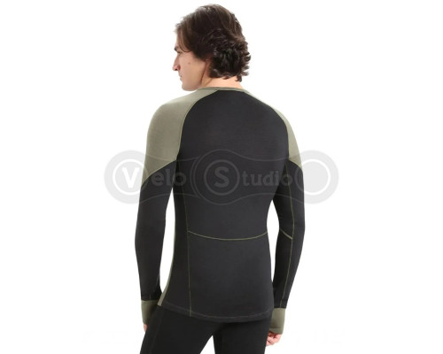 Термофутболка с длинным рукавом ICEBREAKER 260 Zone LS Crewe MEN LODEN/BLACK M