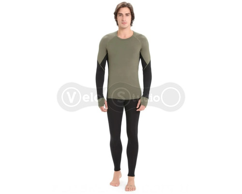 Термофутболка с длинным рукавом ICEBREAKER 260 Zone LS Crewe MEN LODEN/BLACK M