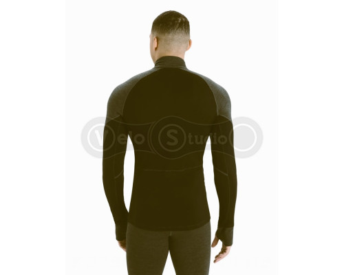 Термофутболка с длинным рукавом ICEBREAKER 260 Zone LS Half Zip MEN LODEN/BLACK L