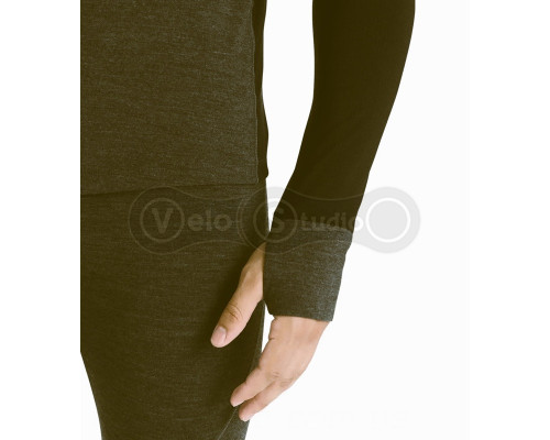 Термофутболка с длинным рукавом ICEBREAKER 260 Zone LS Half Zip MEN LODEN/BLACK M