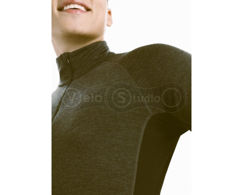 Термофутболка с длинным рукавом ICEBREAKER 260 Zone LS Half Zip MEN LODEN/BLACK XL