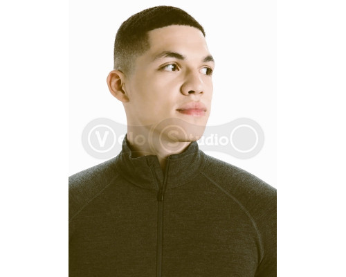 Термофутболка с длинным рукавом ICEBREAKER 260 Zone LS Half Zip MEN LODEN/BLACK XL
