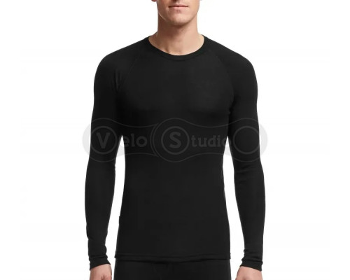 Термофутболка с длинным рукавом ICEBREAKER Everyday LS Crewe MEN black S