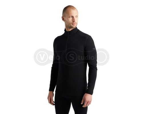 Термофутболка із довгим рукавом ICEBREAKER M 260 Tech LS Half Zip BLACK S
