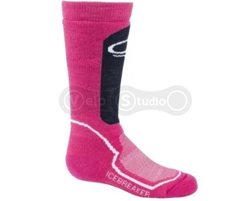 Детские носки ICEBREAKER Kids Snow Medium OTC pop pink/admiral/snow L