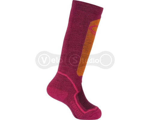 Дитячі шкарпетки ICEBREAKER Kids Snow Mid OTC ruby/cherub/mandarine M