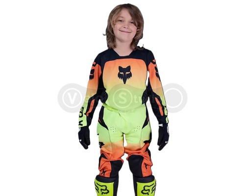 Детская джерси FOX 180 Youth Jersey - SHIELD [Flo Yellow], YXL