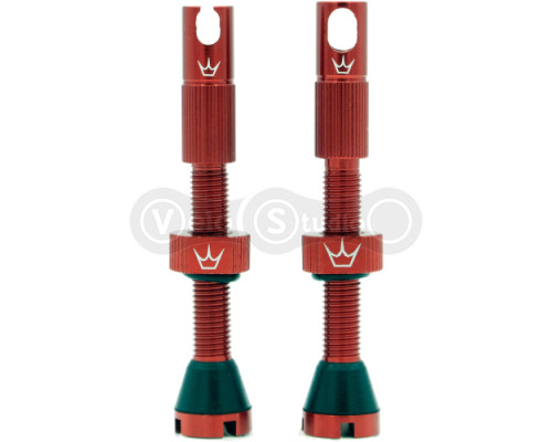 Ніпелі Peaty x Chris King Tubeless Valves, 42mm, Red - 2 шт