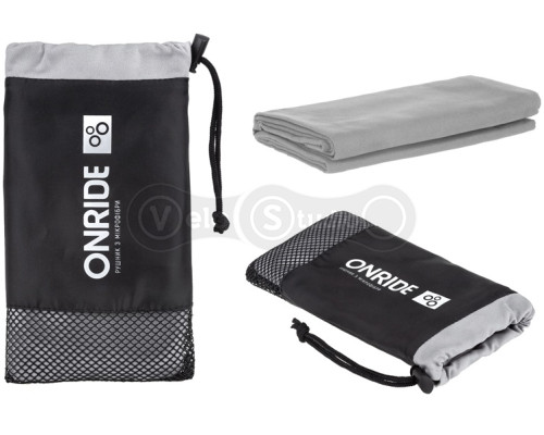 Рушник з мікрофібри ONRIDE Wipe 5 сіре (100х50) в чохлі