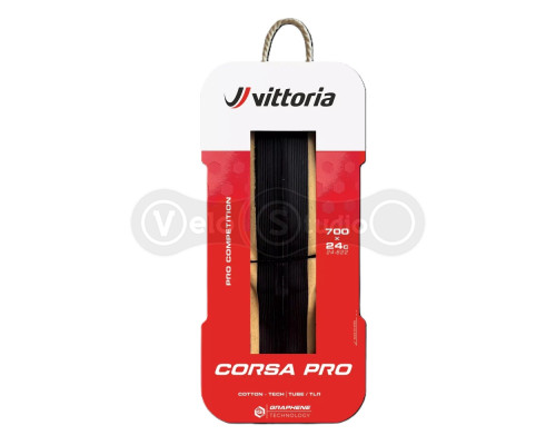 Вело покришка Vittoria Corsa Pro 700x29c WR TLR для широких ободів, бежева боковина